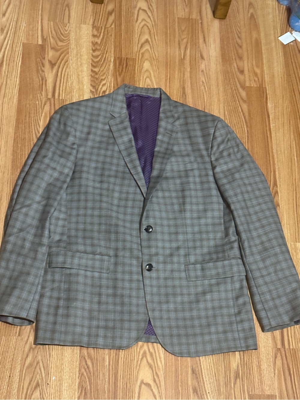 Ted Baker  London  Endurance  Men’s Gray  Plaid Sport Coat Suit Jacket
